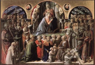 フラ・フィリッポ・リッピ Painting - 聖母の戴冠式 ルネッサンス フィリッポ・リッピ
